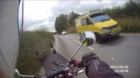 Enjoying the B3414 in North Cornwall towards Wadebridge on the Plymouth Advanced Motorcyclists ride.