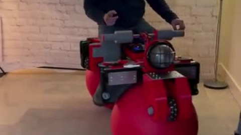 Omni-directional ball-wheeled bike