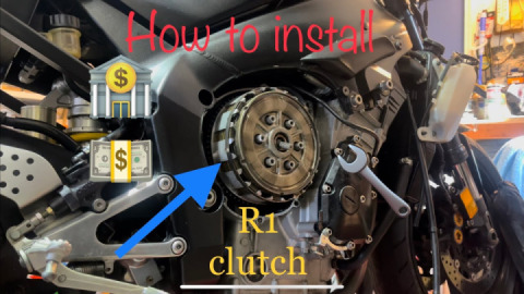 How to remove and install a new clutch on a Yamaha R1 1998-2003 models.