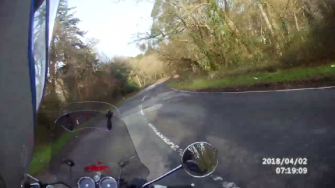 When you're on one of your favourite twisty roads and you decide to ...