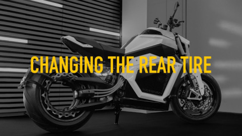 Advanced electric motorcycle, how to change the rear tire.
