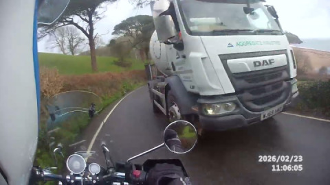 On the A379 heading towards Dartmouth, my meteor 350, passes beautiful Blackpool sands .
