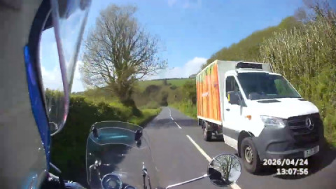 Meteor 350 enjoying the twisties on the B3205 and Slappers hill towards Kingswear & Dartmouth.