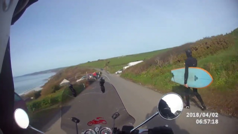 After a snack, cruising along Whitsand Bay with distant views of Seaton and Looe.