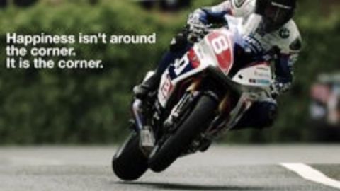 Happiness is the corner. Ride Safe.