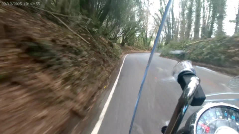 Taking in some interesting bends on back lanes between ...