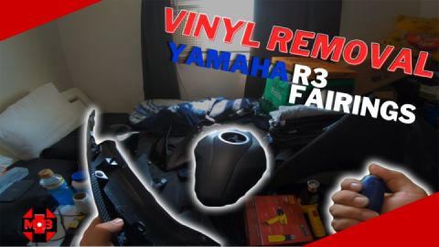 Removing the vinyl wrap from Yamaha r3 fairings