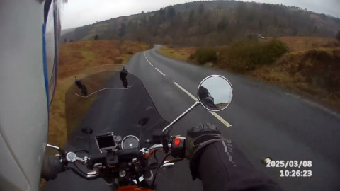 Interceptor rides down to Riversmeet, Dartmoor.