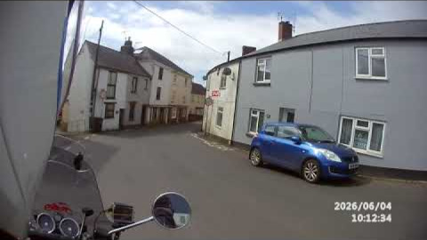 Welcome to Loddiswell, courtesy of a Royal enfield interceptor 650.