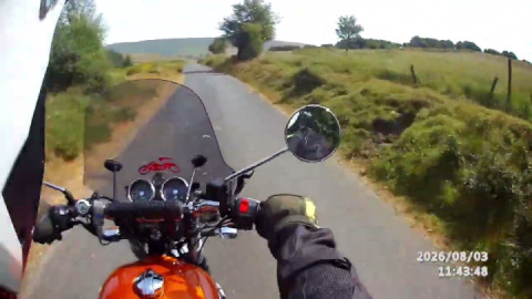 Enjoying a quiet Dartmoor road with beautiful scenery after Soussons.