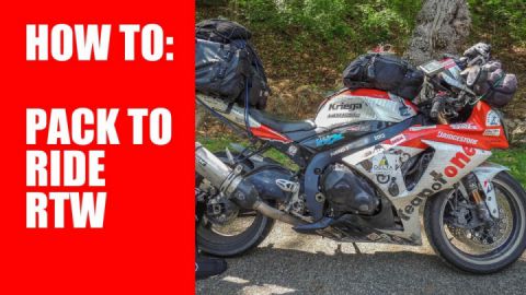 How to pack to ride around the world means getting everything you'll need into as little luggage and space as possible, so it will fit on your motorbike.