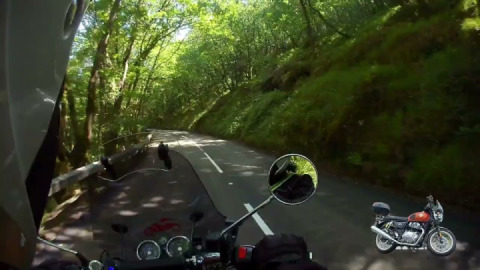 On the newly re opened B3192 cruising down towards steps bridge, ....