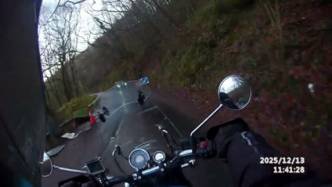 Twisty, with a sharp unprotected drop on the left the B3212 from Doccombe to steps Bridge,