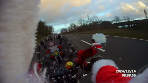 Did you see Santa claus heading towards Exeter Saturday morning?