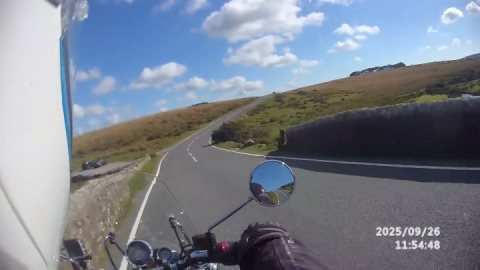 Open roads, sweeping bends, beautiful scenery..I must be on Dartmoor 