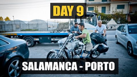 Breakage. The most unfortunate day of our trip. Salamanca - Porto, Estpania 2017 Tour, day 9
