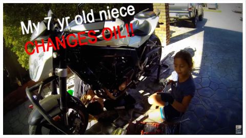 My 7 yr old niece can change oil