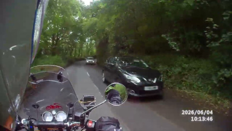 After Loddiswell, my interceptor 650 descends the bends towards Kingsbridge.