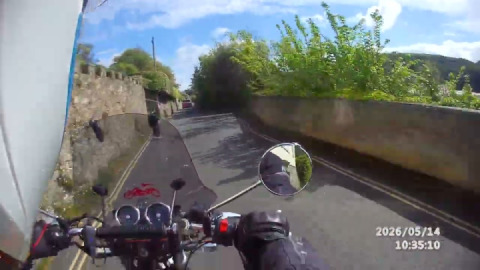 Interceptor 650, enjoying the beautiful coast road and scenery from North sands beach to Salcombe.