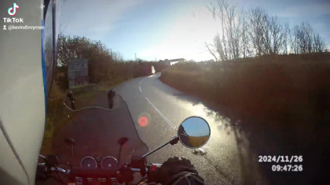 The joy of a winter motorcycle ride.