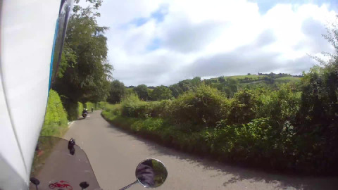 Last Sunday on the B3254 with Plymouth advanced motorcyclists crossing the narrow Ancient bridge..