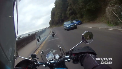 Cruising by the Ocean at Meadfoot beach.