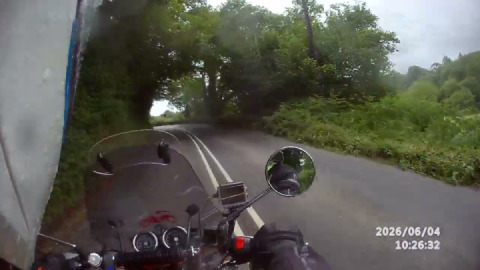 On the A379, a lovely long straight, with a tightening left hand bend.