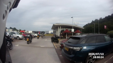 Plymouth advanced motorcyclists setting off on the fish and chip ride to Brixham last Monday evening